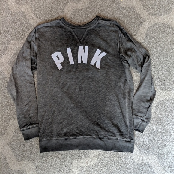 Pink Victoria's Secret Grey Sweatshirt - Picture 1 of 6